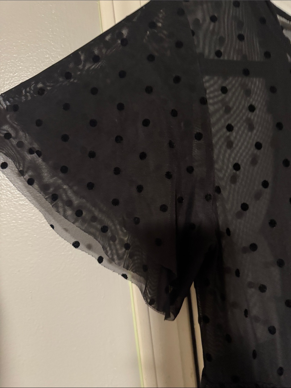torrid Black Polka Dot Midi Dress with Flutter Sleeves - Picture 3 of 6